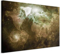 artgeist Canvas Wall Art Print Abstract World Map 24x16 in - 1pcs Home Decor Framed Stretched Picture Photo Painting Artwork Image - Country Map Map Cosmos Space k-C-0139-b-c