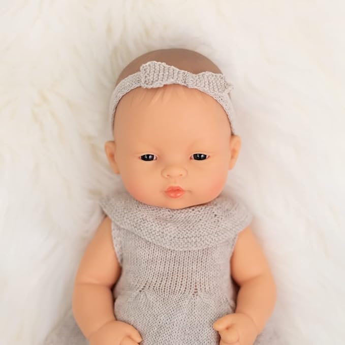 Miniland Doll 12 5/8'' Asian Girl (Polybag) - Made in Spain, Anatomically Correct, Quality, Inclusion