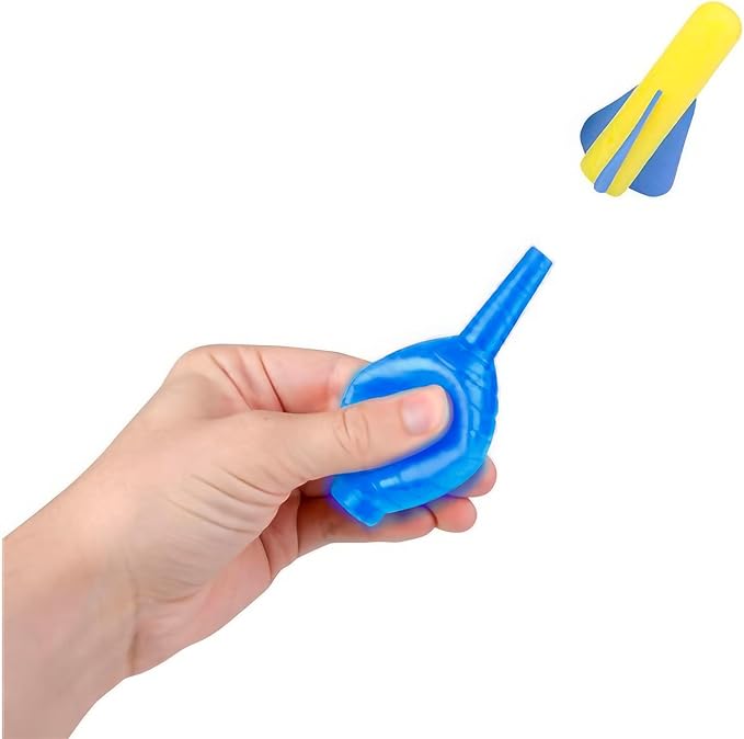 ArtCreativity Foam Rocket Launchers, 36 Rockets and 12 Squeeze Launchers, Assorted Colors, High Flying, Fun Summer Outdoor, Birthday, Great Goodie Bag Filler, Party Favors Prizes, Easter Toys for Kids