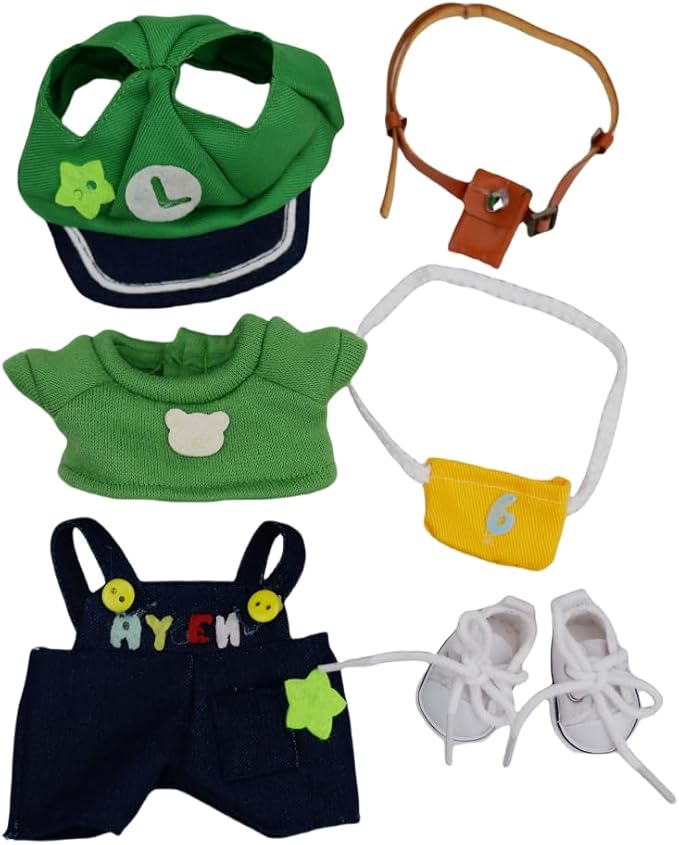 17cm Doll Clothes - 6 Set for 6.7 inches Doll Outfit，Clothing for Dolls Accessories.Cute Clothes for Dress up