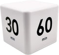 Kitchen Cube Timer, Kids Timer for ADHD Productivity Workout Flip Classroom for StudyTime Countdown Management Settings 15 20 30 60 Mins, White
