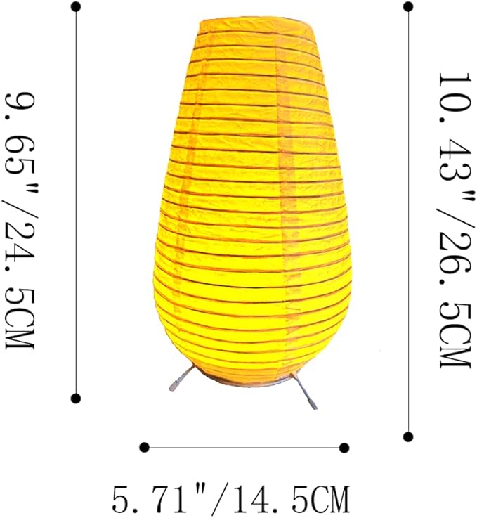 Battery Operated Lamp Bedside Table Lamp Paper and Chrome Standing Lamp Room Decoration Festival Lantern Light Nightstand Desk Lamp Bedroom Dresser Living Kids Room College Dorm Coffee