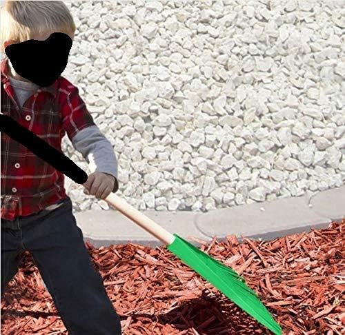 Superio Kids Garden Rakes, 2 Pack, Rakes with Wooden Handle, Plastic Head, 34" (Green)