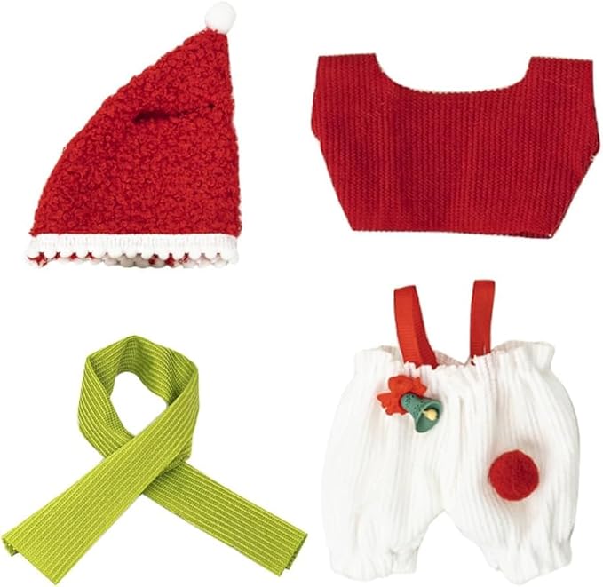 2PC Clothes for 17cm Dolls(NO Doll) Outfit for LA with Accessories Suit Cute for 17cm Dolls Stylish Dress Up Set for BU Christmas Set