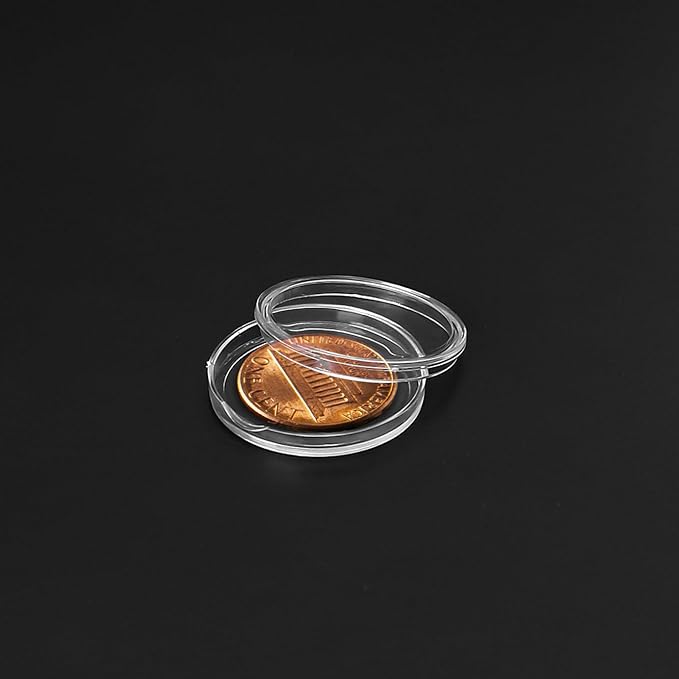 400 pcs x 21mm Coin Capsules Holder Protect Coins Storage Organizer for Coin Collection Supplies - Coin Holders Display Cases for Collectors