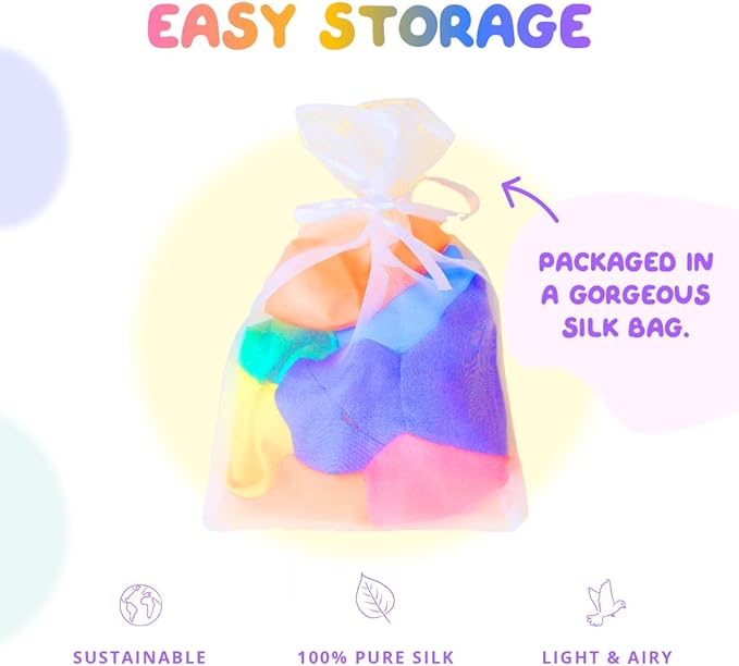 Sarah's Silks Rainbow Balloon Ball | Reusable Safe Balloon Toy for Children