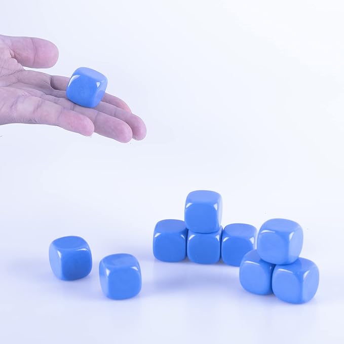 22MM Rounded Blank Six Sided Dice Lianshi Teaching Created Sesources Game Teaching Plastic Cubes Four Colors Choosable