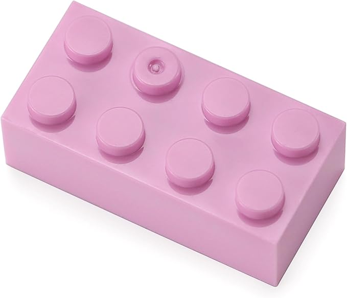 Feleph 100pcs 2x4 Bricks Bright Pink Pieces Parts Classic Building kit Play Set Basic Blocks Toy Compatible with 3001 Major Brands