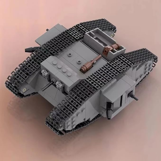 Generic WW1 Military MK Ⅳ Battle Tank Building Blocks Model Educational WW1 Weapon Heavy Black Tank Bricks Toys for Boy Gifts （544 Pieces） Ages 15 and Up T-02 MKⅣ- Wtih Original Box