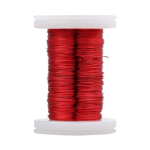 BNTECHGO 28 AWG Magnet Wire - Enameled Copper Wire - Enameled Magnet Winding Wire - 2 oz - 0.0122" Diameter 1 Spool Coil Red Temperature Rating 155℃ Widely Used for Transformers Inductors