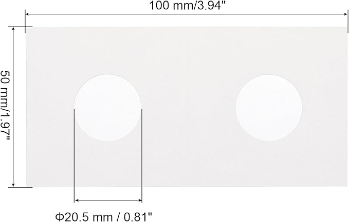 PATIKIL 2x2 Coin Flips, 350 Pack 20.5mm Cardboard Coin Holder Paper Coin Holders for Coin Collection Supplies Collector, White
