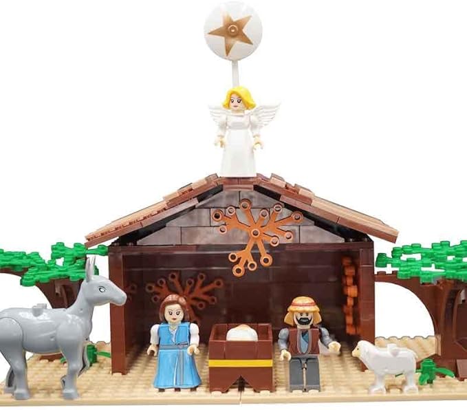 Ultimate Play Set - Large Indoor Nativity Scene, 15 Characters, Trees - Buildable Christian Sets for Kids, Perfect Stocking Stuffer, Gift for Christmas