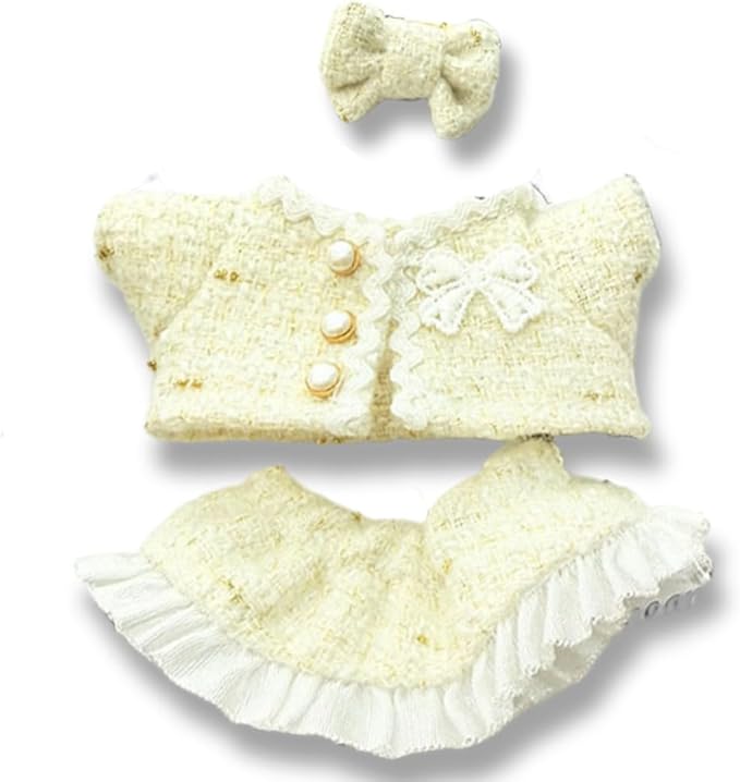 17cm Doll Clothes Set & Outfit Set for 17cm Dolls - Premium Fashion Dresses with Accessories, Luxury Chic Doll Clothing & Style Bundle,Just Clothes (Style-25)