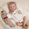 Realistic Reborn Baby Dolls-18 Inch Real Life Baby Dolls Girl Lifelike Baby Doll with Accessories for 3+ Years Old (Brown)