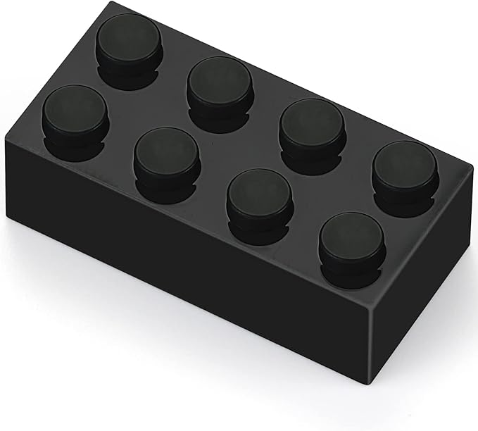Feleph 100pcs 2x4 Bricks Black Pieces Parts Classic Building Creative Play Blocks Set Parts Toy Accessories Compatible with 3001 Major Brick Brands