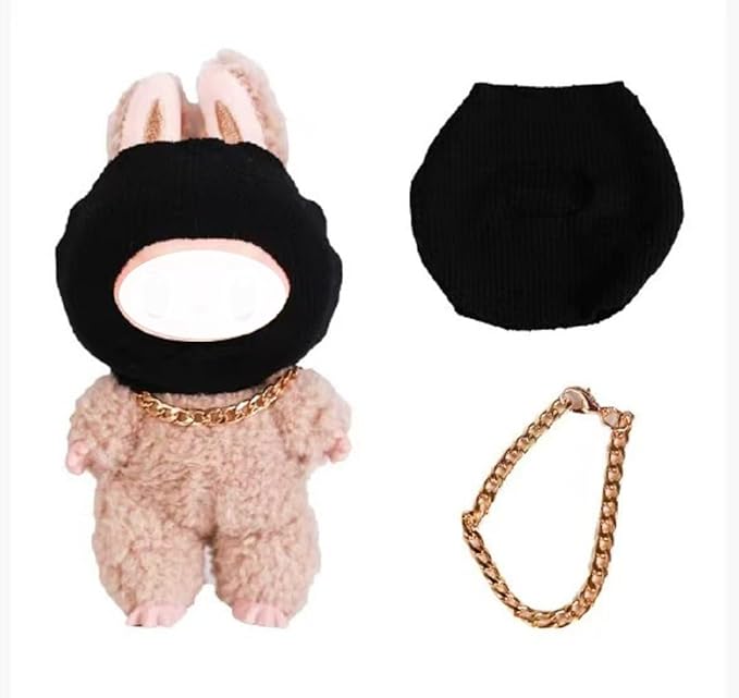 Clothes for LABUBU 17cm Doll (NO Doll),Outfit for LABUBU,Dress and Hairpin Set for LABUBU Dress Up,Accessories for LABUBU