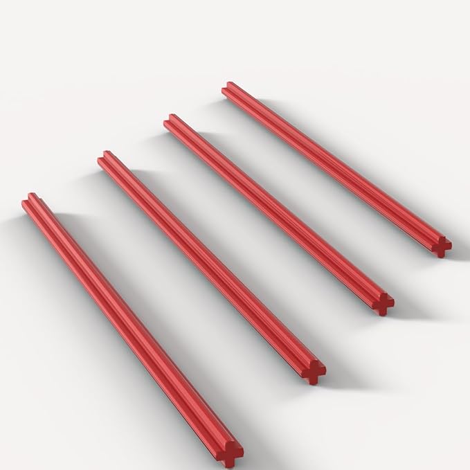Classic Building Axle Bulk, 16L 20 Piece, Compatible with Lego Parts and Pieces:(Colour:Red)