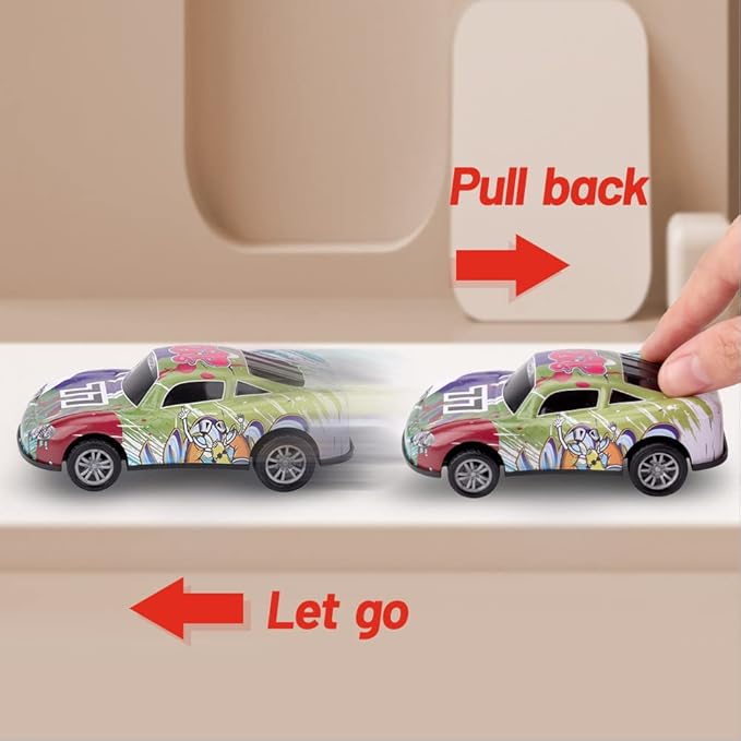 4.2 inch Pull Back Cars Toys Set, Push and Go Pull Back Cars Matchbox 1:28 Race Car 3 Pack Suitable for Toddlers 3 4 5 6 7 Year Old Kids Toys