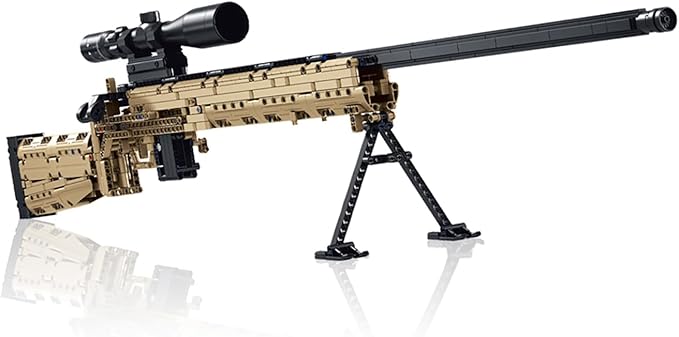 CASEIER M24 Building Blocks Gun-Sets, 1:1 Large Army Toys for Boys Adult Teen, Shootable Sniper Model Guns, Cool Birthday Gifts for Men Kids, Collectible Block Weapon for Military Fan 1380 PCS