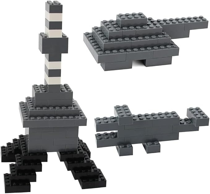 500 Piece Dark Gray Bricks Bulk, Gray 2x4 Building Bricks Flat, Compatible with Lego Parts and Pieces: 2x4 Dark Grey Bricks(Color: Dark Gray)