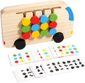 Montessori Toys Slide Puzzle for Kids | Double-Sided Matching Game & Logic Puzzles | Travel Toys for Toddlers with 96 Challenges (Color & Animal Cards)