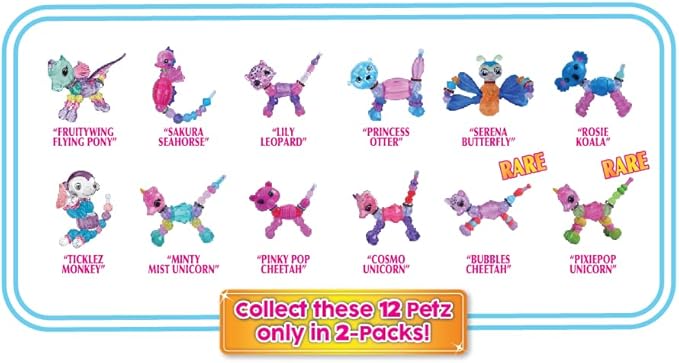 Twisty Petz 2-Pack Minty Mist Unicorn - Includes 2 Collectible Petz: 1 You See, 1 Surprise! Adorable, Collectible petz Transform into Friendship Bracelets. for Girls 6-12