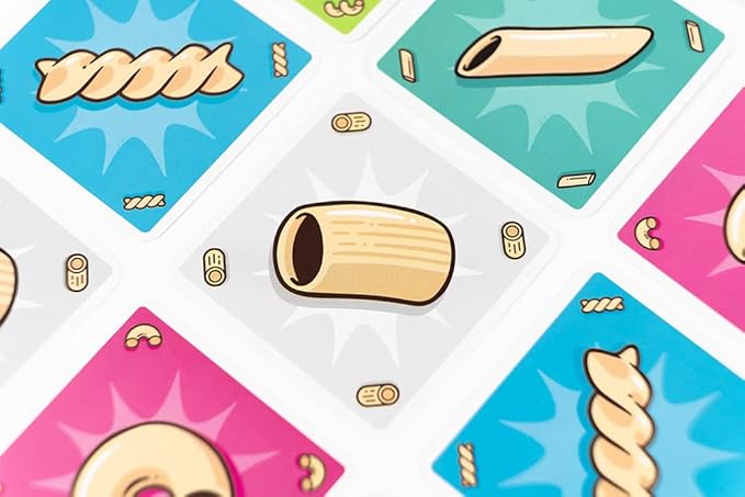 Professor PUZZLE Pass The Pasta Games - Family Board Game of Strategy and Shape Collection. - Perfect for Family Games Night.