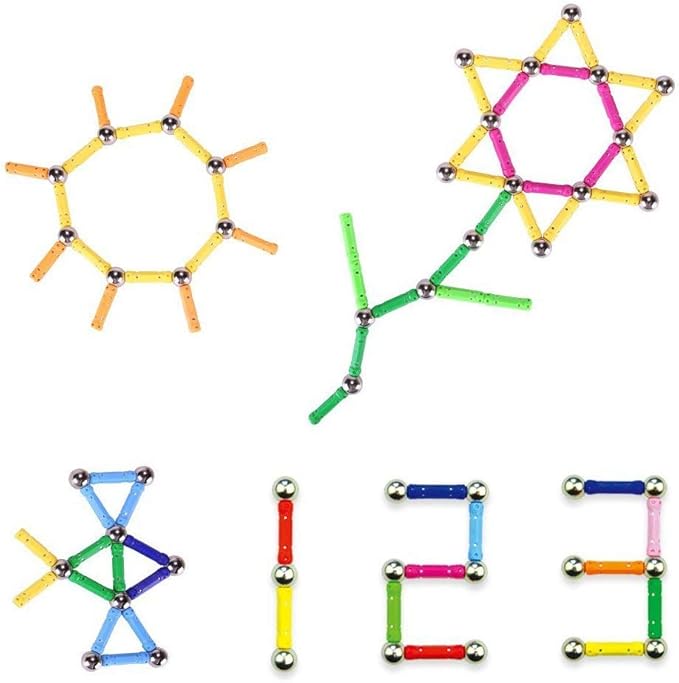 308Pcs Magnetic Building Sticks Blocks, Magnet Educational Toys STEM Toys for Kids and Adult, 3D Construction Building Toy with Storage Bag