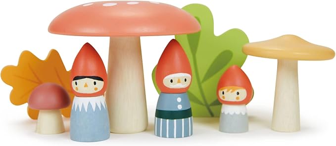 Tender Leaf Toys - Woodland Gnome Family - 8 Piece Solid Wood Imaginative Play Set, Nursery Decoration - Promotes Creativity and Imagination for Boys and Girls, Fun and Stimulating Play - Age 3+