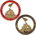 Marine Corps Iwo Jima USMC Challenge Coin with Actual Sands of Iwo Jima - Marine Corps Gifts Disabled Vet Owned Business - Iwo Jima Coin