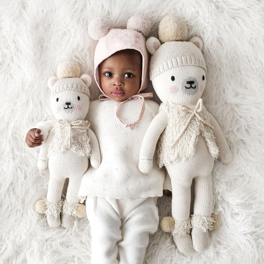 cuddle + kind Stella The Polar Bear Regular 20" Hand-Knit Doll – 1 Doll = 10 Meals, Fair Trade, Heirloom Quality, Handcrafted in Peru, 100% Cotton Yarn