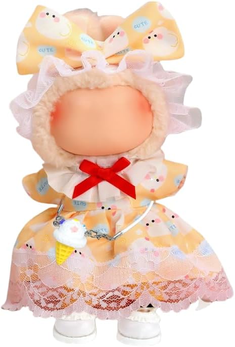 17cm Doll Clothes - 4 Set for 6.7 inches Doll Outfit，Clothing for Dolls Accessories.Cute Clothes for Dress up