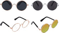 4pcs Mini Doll Glasses, Cute Tiny Sunglasses for Most Dolls Outfit and Toys Clothes Set Decorations with Metal Frame Multi-Color Lenses Fashion Eyewear Accessories (Color 1)