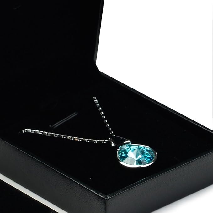 Oirlv Black Pendant Gift Box Wedding/Propose Jewelry Box Velvet Insert