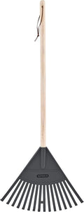 Leaf Rake, Grey Kid Size Leaf Collector, Bulk Pack Gardening Rake, 24-Pack Plastic Rakes with Wood Handle, by Superio