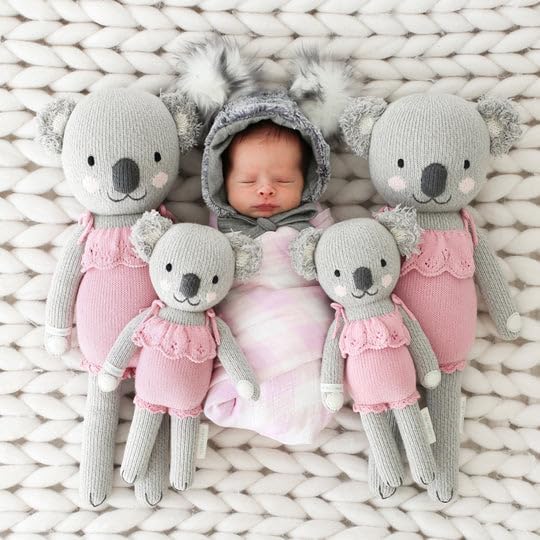 cuddle + kind Claire The Koala Regular 20" Hand-Knit Doll – 1 Doll = 10 Meals, Fair Trade, Heirloom Quality, Handcrafted in Peru, 100% Cotton Yarn
