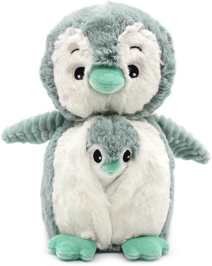 Les Déglingos Les Ptipotos by Glissou Le Penguin – Soft Plush – Ideal Birth Gift – Mint Green – 16 cm