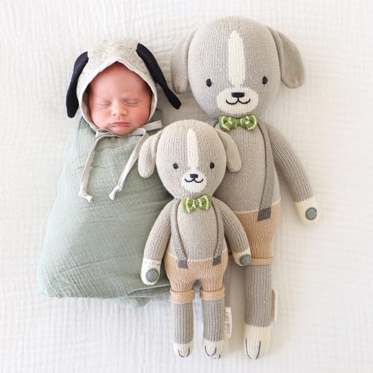 cuddle + kind Noah The Dog Reguar 20" Hand-Knit Doll – 1 Doll = 10 Meals, Fair Trade, Heirloom Quality, Handcrafted in Peru, 100% Cotton Yarn