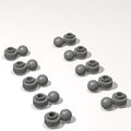 Classic Building Plate Bulk, Round 1x1 with Tow Ball with Shaped Hole 500 Piece, Compatible with Lego Parts and Pieces: (Color:Dark Gray)