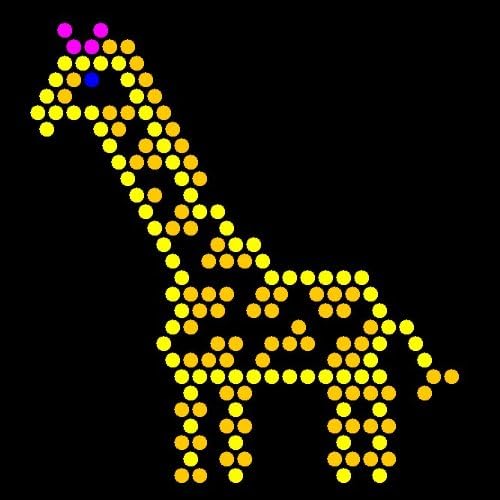 Zoo Refill templates for Lite Brite Cube, Flat-Screen, and Four Share (10 Sheets, 7x7)