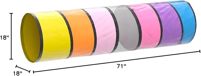 Kids Play Tunnel Tent for Toddlers, Colorful Pop Up Crawl Tunnel Toy for Baby or Pet, Collapsible Gift for Boy and Girl Play Tunnel Indoor and Outdoor Game Pink
