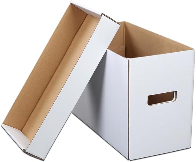 G-PLUS 3 Pack Comic Book Storage Box - Holds 150-175 Comics, Collapsible & Stackable Short Box, Moistureproof, Archival Cardboard