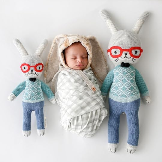 cuddle + kind Benedict The Bunny Regular 20" Hand-Knit Doll – 1 Doll = 10 Meals, Fair Trade, Heirloom Quality, Handcrafted in Peru, 100% Cotton Yarn