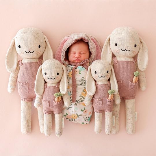 cuddle + kind Harper The Bunny Regular 20" Hand-Knit Doll – 1 Doll = 10 Meals, Fair Trade, Heirloom Quality, Handcrafted in Peru, 100% Cotton Yarn
