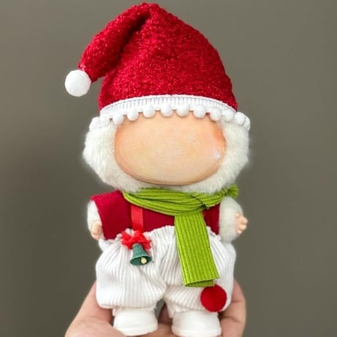 17cm Doll Clothes Outfit Dress Up Suitable for 6.7 inch Hight , Accessories Suit No Doll Only Clothing Christmas Set 1hat+1scarf+1pant+1shoes 17-185