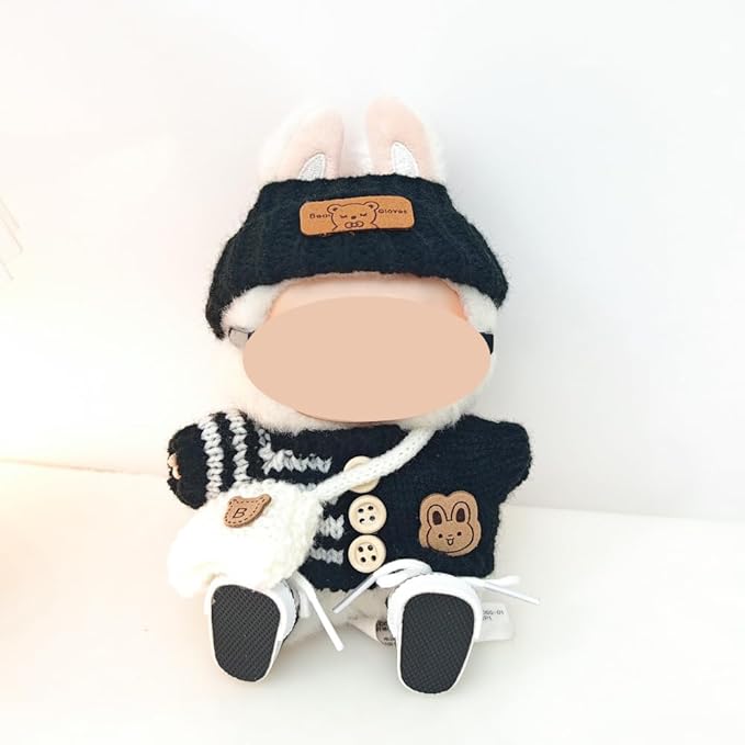 Clothes Set Compatible with 17cm Doll, Hat and Overalls Set for 15cm Doll Accessories Suit, Cute Clothe for Dress up Unique Style (MY3)