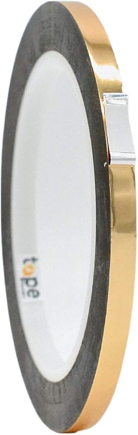 WOD MPFT2 Gold Metalized Polyester Mylar Film Tape with Acrylic Adhesive, 1/4 inch x 72 yds. Vibrant Mirror Gold Tape, Decor Tape for Detailing Accent Wall, Graphic Arts, Car and Boat Trim