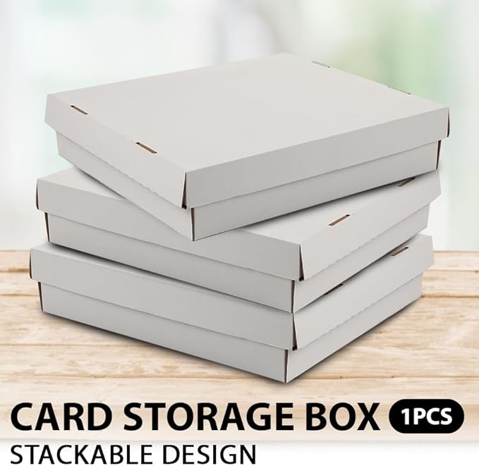 GRAND ORANGE 5000 Count Card Storage Box Full Lid Trading and Gaming Card Storage Box Sports Card Storage Boxe for Pokemon MTG Card Holders Collector Box Card Box Organizer