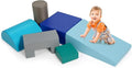 Costzon 6-Piece Kids Crawl and Climb Foam Play Set, Colorful Baby’s Foam Blocks to Crawling, Climbing, Walking, Children’s Educational Software Composite Toy for Toddlers, Preschoolers (Contemporary)