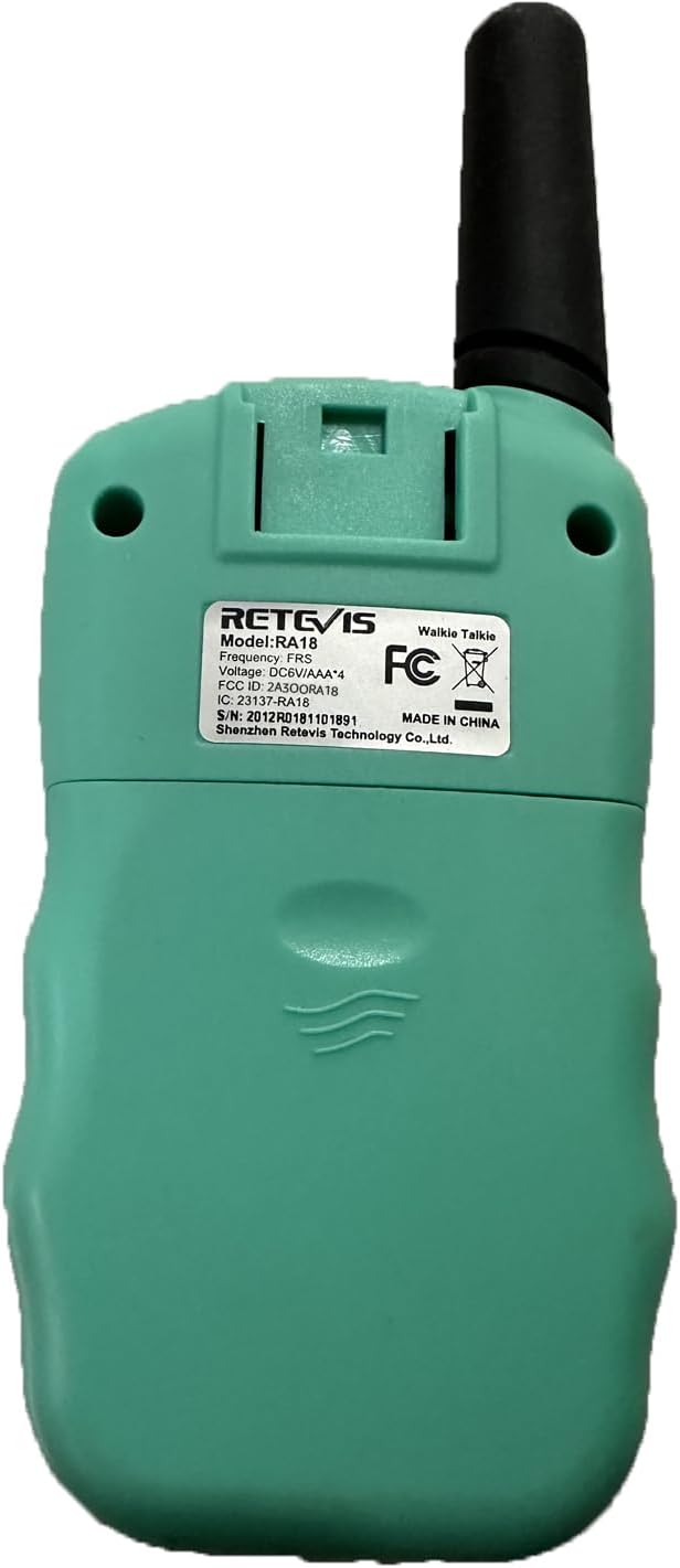 Retevis RA18 Walkie Talkies for Kids, Toy Walkie Talkie with LCD 22 CH Flashlight Hands Free Holiday Toy for 6-12 Year Old Boys Girls, Christmas Birthday Gifts Skiing Camping(2 Pack, Green)